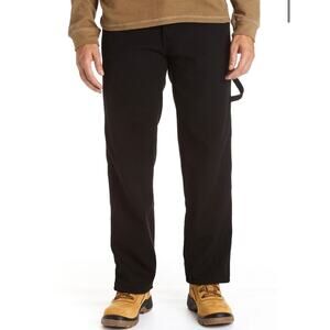 Stanley Fleece Lined Black Canvas Carpenter/Cargo Pants 40x30 NWT